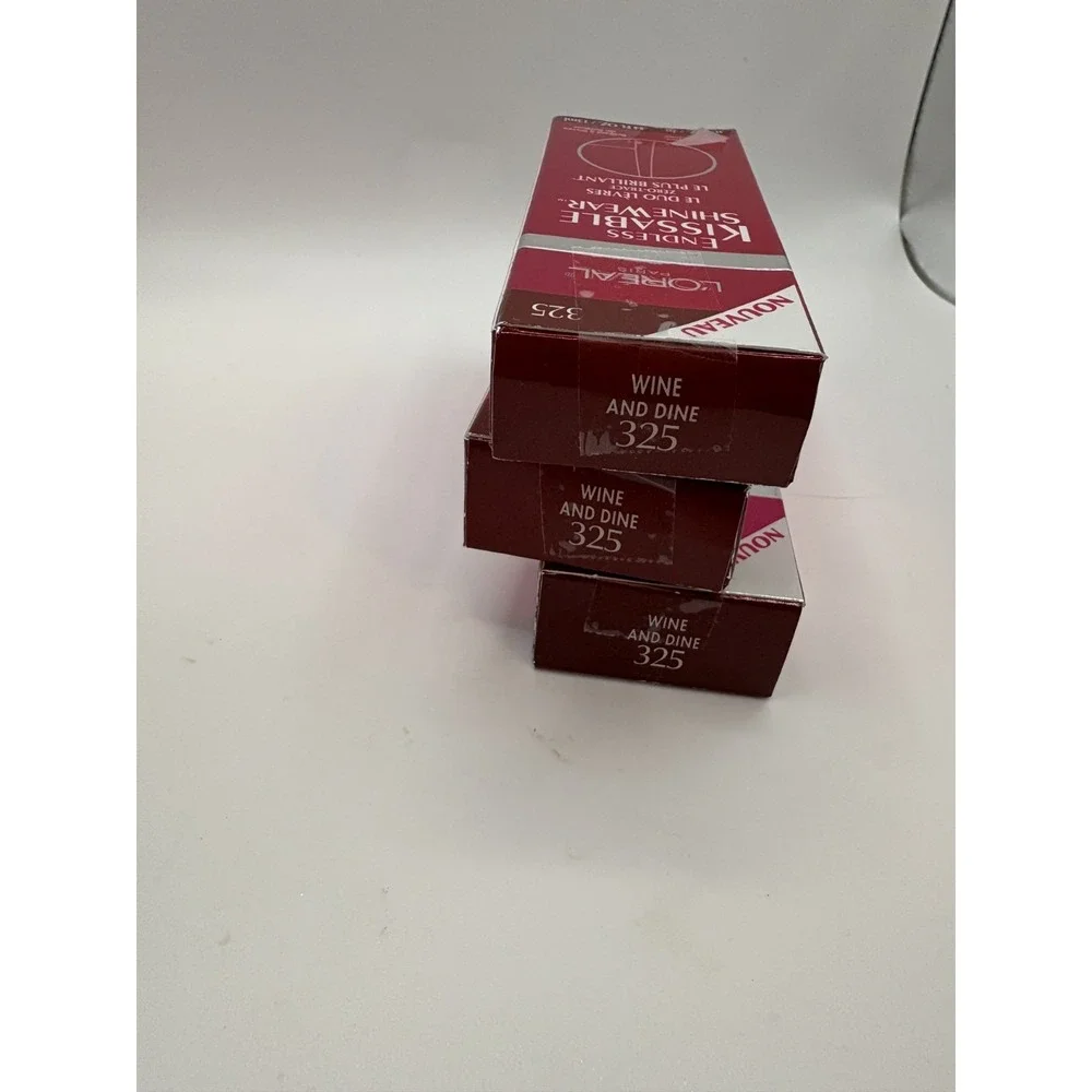 3 NEW L'Oréal Endless Kissable ShineWear Lip Duo 325 Wine And Dine